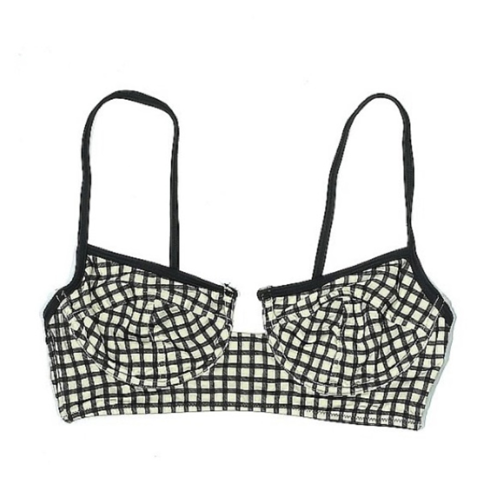 Solid & Striped Ginger Bikini Gingham Check Black… - image 2